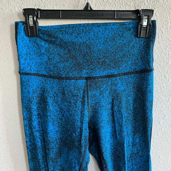 Lululemon Women's Wunder Under Pant III Leggings Luon Spray Jacquard Blue Size 4 - Picture 4 of 9